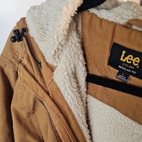 Lee Men's Brown Hooded Puffer Jacket - Picture 9 of 12
